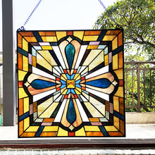 Load image into Gallery viewer, RADIANCE goods Mission Stained Glass Window Panel 20&quot;x20&quot;
