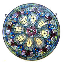 Load image into Gallery viewer, RADIANCE goods Victorian Stained Glass Window Panel 24&quot;x24&quot;
