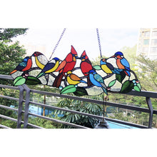 Load image into Gallery viewer, RADIANCE goods Animal Stained Glass Window Panel 10&quot;x27&quot;
