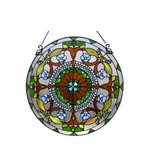 Load image into Gallery viewer, RADIANCE goods Victorian Stained Glass Window Panel 24&quot;x24&quot;
