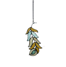 Load image into Gallery viewer, RADIANCE goods Feather Tiffany-Style Stained Glass Window Panel 7&quot; Tall
