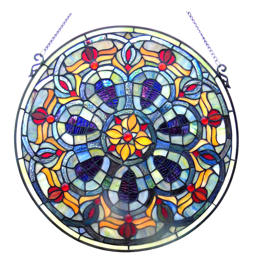 RADIANCE goods Victorian Stained Glass Window Panel 20