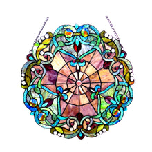 Load image into Gallery viewer, RADIANCE goods Victorian Stained Glass Window Panel 20&quot;x20&quot;
