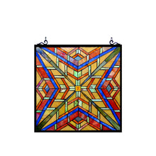 Load image into Gallery viewer, RADIANCE goods Mission Stained Glass Window Panel 24&quot;x24&quot;
