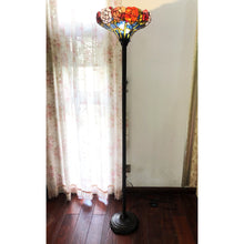 Load image into Gallery viewer, RADIANCE goods Floral 1 Light Torchiere Floor Lamp 15&quot; Shade
