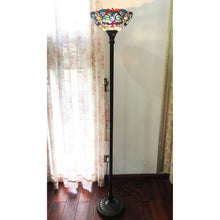 Load image into Gallery viewer, RADIANCE goods Victorian 1 Light Torchiere Floor Lamp 14&quot; Shade
