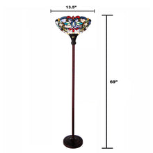 Load image into Gallery viewer, RADIANCE goods Victorian 1 Light Torchiere Floor Lamp 14&quot; Shade
