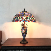 Load image into Gallery viewer, RADIANCE goods Tiffany-Style 3 Light Victorian Double Lit Table Lamp 18&quot; Shade
