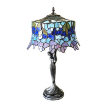Load image into Gallery viewer, RADIANCE goods Tiffany-Style 1 Light Wisteria Table Lamp 13&quot; Shade
