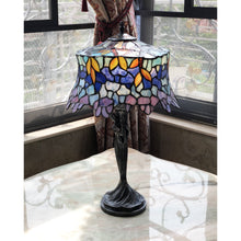 Load image into Gallery viewer, RADIANCE goods Tiffany-Style 1 Light Wisteria Table Lamp 13&quot; Shade
