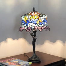 Load image into Gallery viewer, RADIANCE goods Tiffany-Style 1 Light Wisteria Table Lamp 13&quot; Shade
