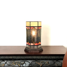 Load image into Gallery viewer, RADIANCE goods Tiffany-Glass 1 Light Mission Table Lamp 14&quot; Tall
