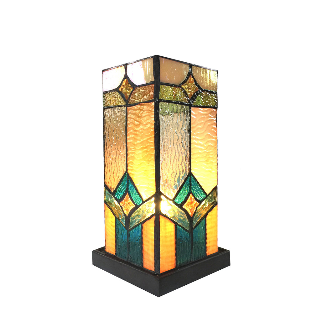 RADIANCE goods Tiffany-Glass 1 Light Mission Table Lamp 11