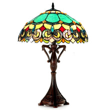 Load image into Gallery viewer, RADIANCE goods Tiffany-Style 2 Light Victorian Table Lamp 18&quot; Shade
