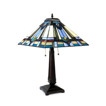 Load image into Gallery viewer, RADIANCE goods Tiffany-Style 2 Light Mission Table Lamp 16&quot; Shade
