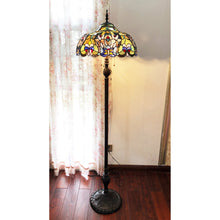 Load image into Gallery viewer, RADIANCE goods Victorian 3 Light Floor Lamp 18&quot; Shade
