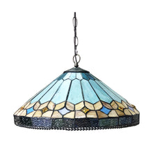 Load image into Gallery viewer, RADIANCE goods Mission Stained Glass Ceiling Pendant 18&quot; Height
