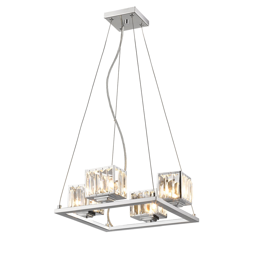 RADIANCE goods Contemporary 4 Light Chrome Chandelier 16
