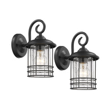 Load image into Gallery viewer, RADIANCE goods Transitional 1 Light Black Outdoor Wall Sconce 10&quot; Height, 2-pack
