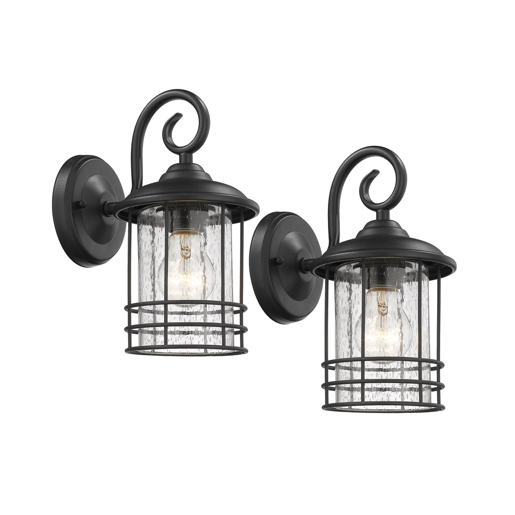 RADIANCE goods Transitional 1 Light Black Outdoor Wall Sconce 10