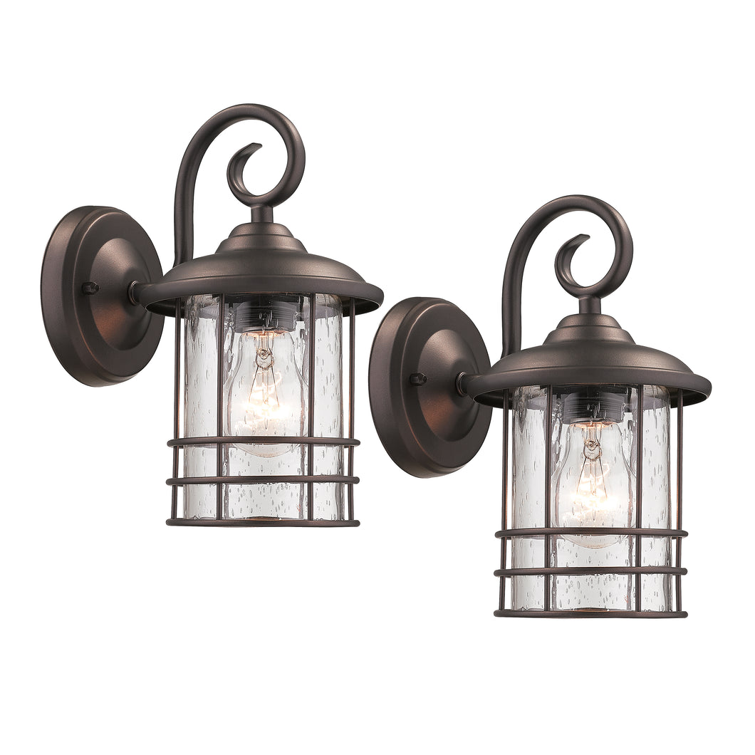 RADIANCE goods Transitional 1 Light Rubbed Bronze Outdoor Wall Sconce 10