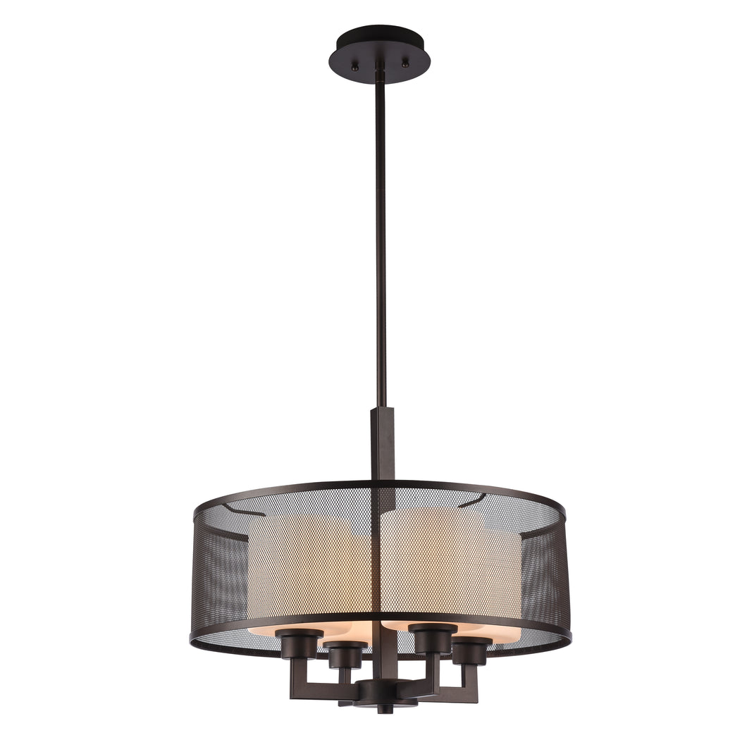 RADIANCE goods Transitional-Style 4 Light Rubbed Bronze Ceiling Pendant 19