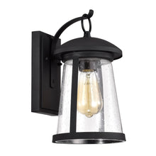 Load image into Gallery viewer, RADIANCE goods Transitional 1 Light Textured Black Outdoor Wall Sconce 12&quot; Height
