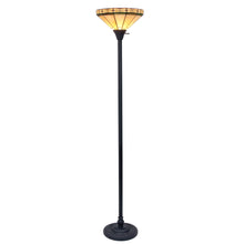 Load image into Gallery viewer, RADIANCE goods Tiffany-Style Mission Blackish Bronze 1 Light Torchiere Lamp 14&quot; Shade/69&quot; Tall
