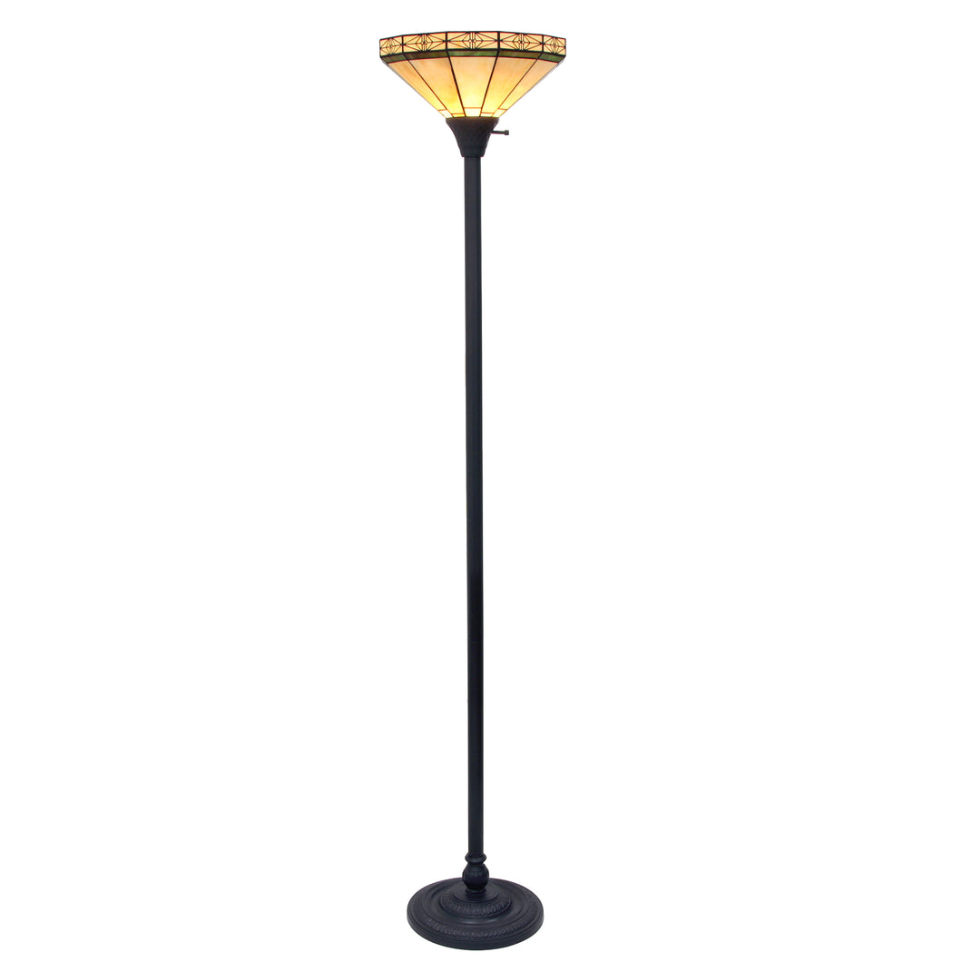 RADIANCE goods Tiffany-Style Mission Blackish Bronze 1 Light Torchiere Lamp 14