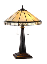 Load image into Gallery viewer, RADIANCE goods Tiffany-Style 2 Light Mission Table Lamp 16&quot; Shade
