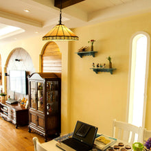 Load image into Gallery viewer, RADIANCE goods Mission-Style 2 Light Inverted Ceiling Pendent 18&quot; Shade
