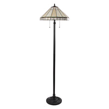 Load image into Gallery viewer, RADIANCE goods Mission Tiffany-style Blackish Bronze 2 Light Floor Lamp 18&quot; Wide/66&quot; Tall
