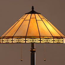 Load image into Gallery viewer, RADIANCE goods Mission Tiffany-style Blackish Bronze 2 Light Floor Lamp 18&quot; Wide/66&quot; Tall
