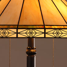 Load image into Gallery viewer, RADIANCE goods Mission Tiffany-style Blackish Bronze 2 Light Floor Lamp 18&quot; Wide/66&quot; Tall
