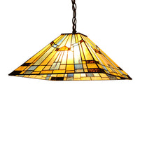 Load image into Gallery viewer, RADIANCE goods Mission-Style 2 Light Inverted Ceiling Pendant 16&quot; Shade
