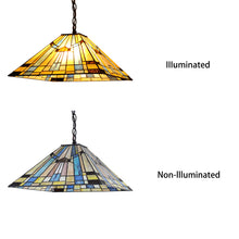 Load image into Gallery viewer, RADIANCE goods Mission-Style 2 Light Inverted Ceiling Pendant 16&quot; Shade

