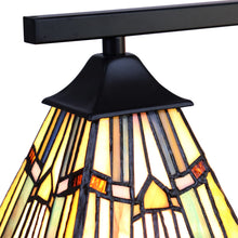 Load image into Gallery viewer, RADIANCE goods Mission Tiffany-style Blackish Bronze 3 Light Mini Chandelier 27&quot; Wide
