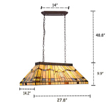 Load image into Gallery viewer, RADIANCE goods Mission 3 Light Blackish Bronze Island Fixture 28&quot; Wide
