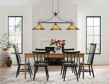 Load image into Gallery viewer, RADIANCE goods Mission Tiffany-style Blackish Bronze 3 Light Island Pendant 47&quot; Wide
