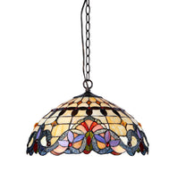 Load image into Gallery viewer, RADIANCE goods Tiffany-style 2 Light Victorian Ceiling Pendent Fixture 18&quot; Shade
