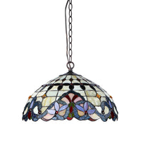 Load image into Gallery viewer, RADIANCE goods Tiffany-style 2 Light Victorian Ceiling Pendent Fixture 18&quot; Shade
