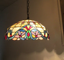 Load image into Gallery viewer, RADIANCE goods Tiffany-style 2 Light Victorian Ceiling Pendent Fixture 18&quot; Shade
