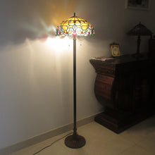 Load image into Gallery viewer, RADIANCE goods Victorian 2 Light Floor Lamp 18&quot; Shade
