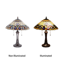 Load image into Gallery viewer, RADIANCE goods Tiffany-Style 2 Light Victorian Table Lamp 16&quot; Shade
