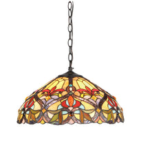 Load image into Gallery viewer, RADIANCE goods Victorian-Style 2 Light Inverted Ceiling Pendant 18&quot; Shade
