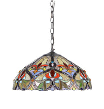 Load image into Gallery viewer, RADIANCE goods Victorian-Style 2 Light Inverted Ceiling Pendant 18&quot; Shade
