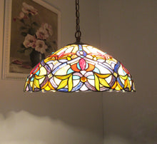 Load image into Gallery viewer, RADIANCE goods Victorian-Style 2 Light Inverted Ceiling Pendant 18&quot; Shade
