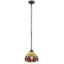 Load image into Gallery viewer, RADIANCE goods Victorian Tiffany-style Dark Bronze 1 Light Mini-Pendant 8&quot; Wide
