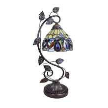 Load image into Gallery viewer, RADIANCE goods Victorian Tiffany-style Dark Bronze 1 Light Table Lamp 8&quot; Wide
