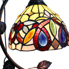 Load image into Gallery viewer, RADIANCE goods Victorian Tiffany-style Dark Bronze 1 Light Table Lamp 8&quot; Wide
